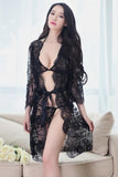 Lace Me In Vintage Style Lingerie Robe - Theone Apparel