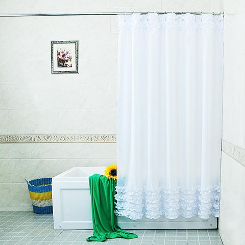 Lace Mould-proof Decorative Shower Curtain