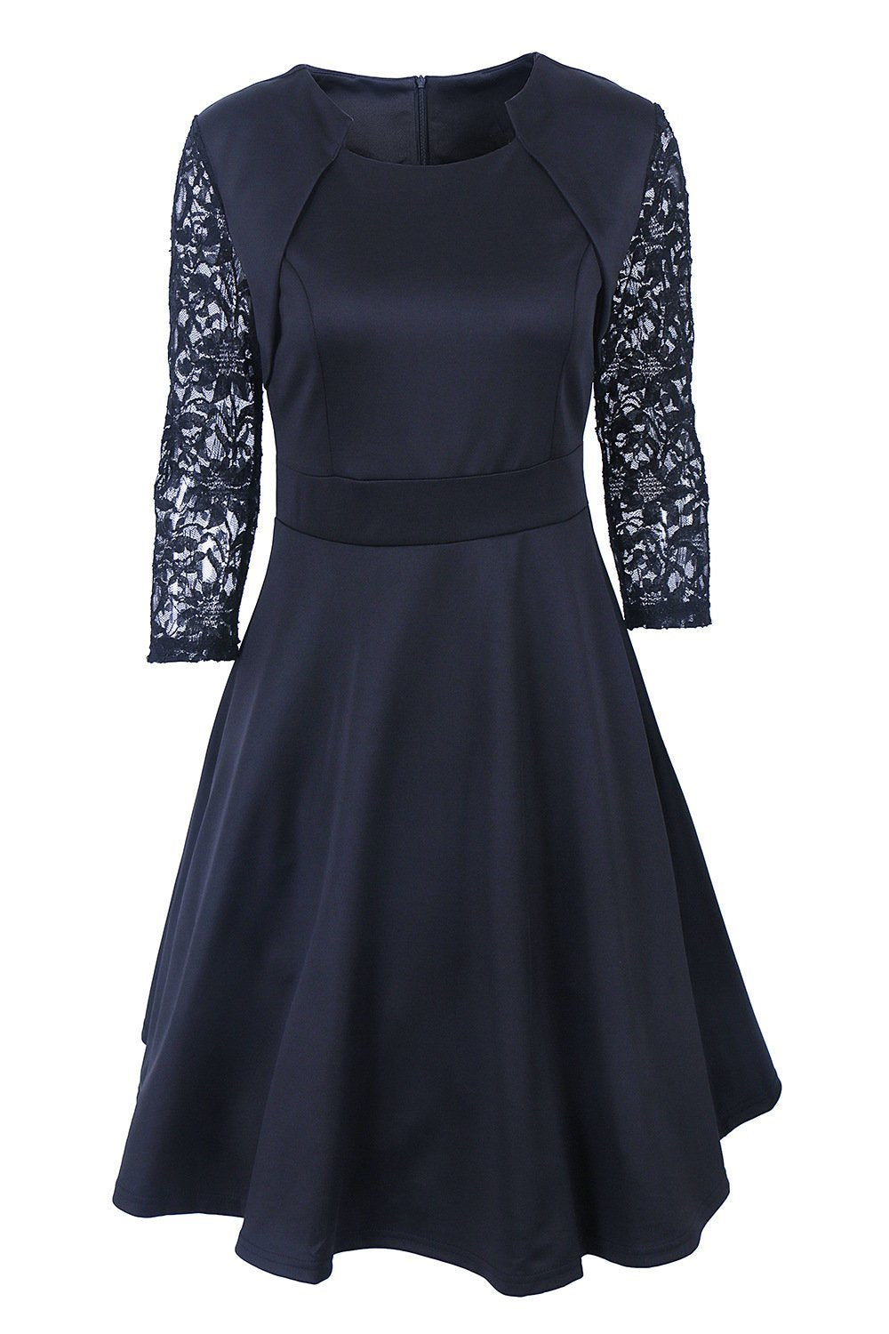 Lace Sleeve Bolero Cape Dress Set-Black-Theone Apparel