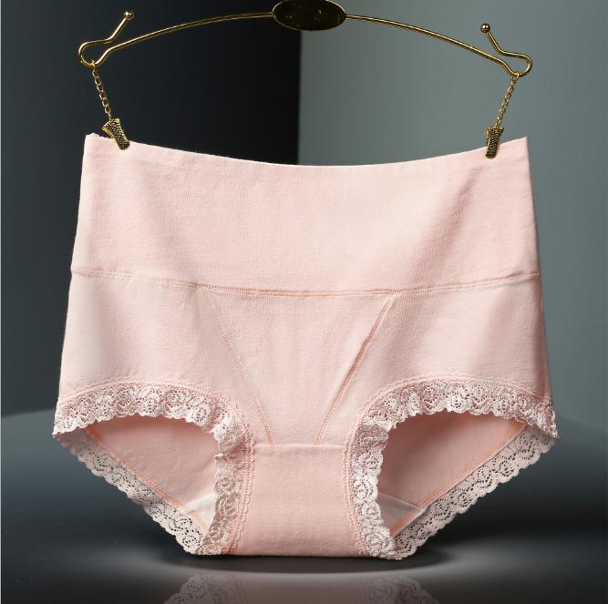 Lace-Trimmed Contour Hip Hugger Panty-Pink-Theone Apparel