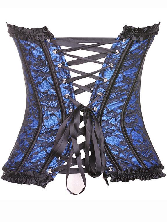 Lacy Cinch Front Corset Top - Theone Apparel