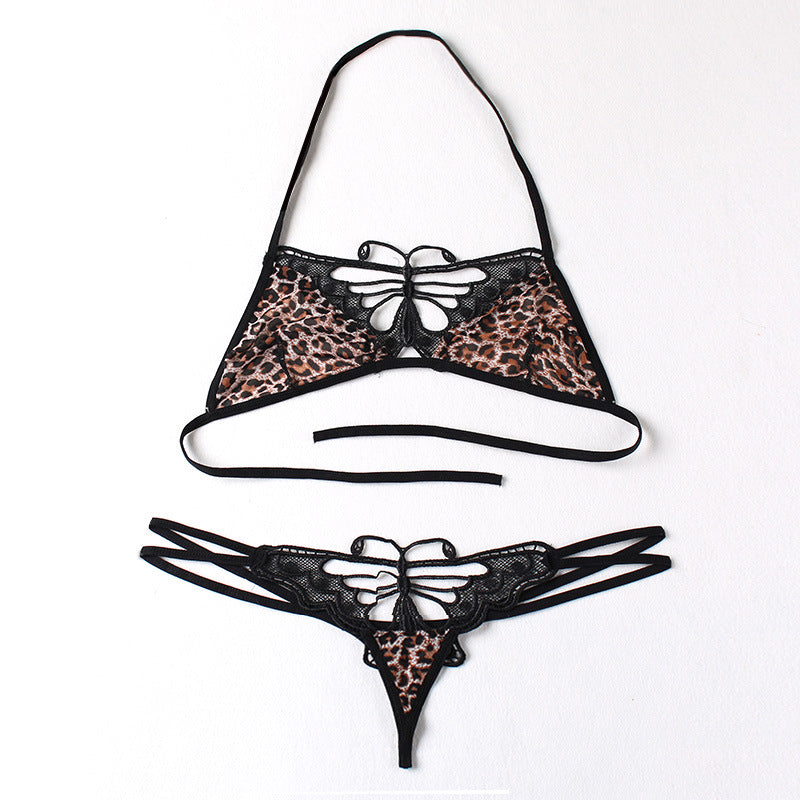 Leopard Print Butterfly Statement Set