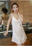 सरलीकृत रेशमी किमिस स्लिप ड्रेस