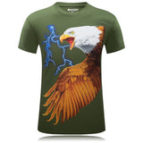 Lightning Strikes Eagle Flies USA Shirt