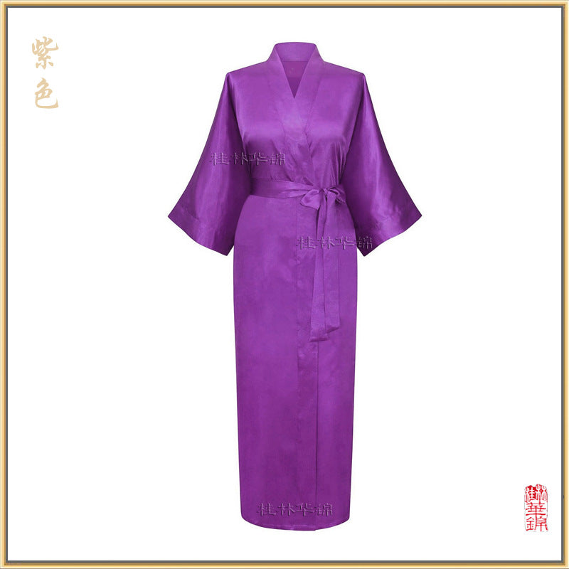 Long Lengths Loose Sleeve Robe-Purple-Theone Apparel