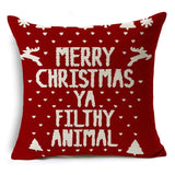 Merry Christmas Holiday Pillow Cows