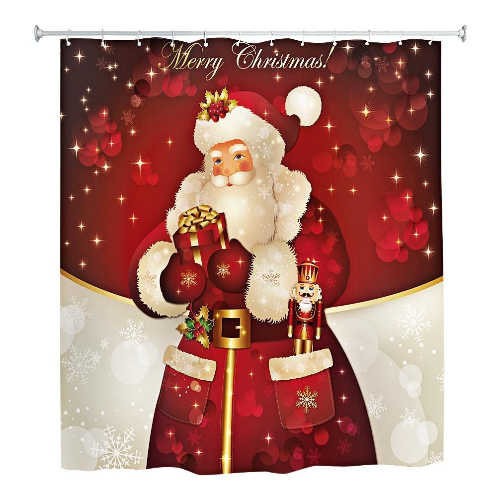 Selamat Natal Santa Shower Curtain