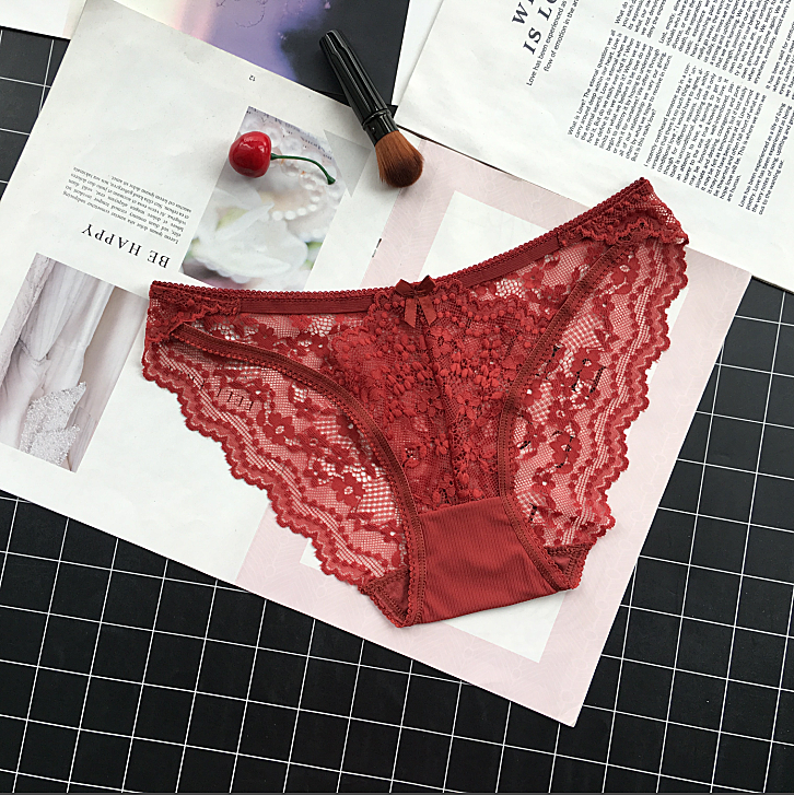 Vedi attraverso mutandine in stile brief in pizzo