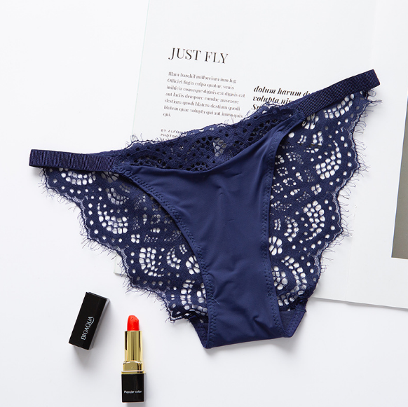 Lace Detailed Semi Transparent High Waist Panties