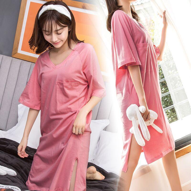 Oversized Side Slit T-Shirt Dress