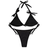 Padded Bowknot Womens Bikini Set