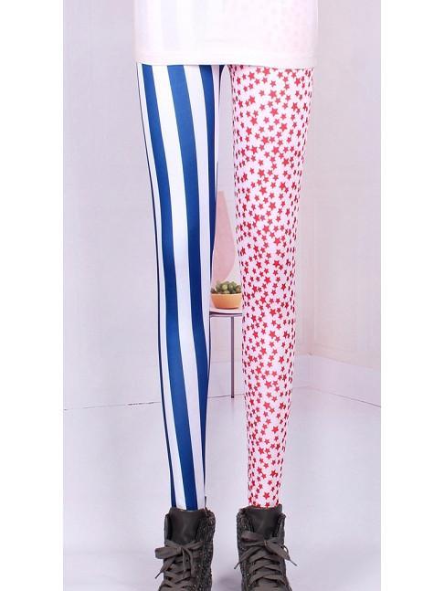 Patriotic Stars & Stripes Fashion Leggings-Strip Pattern 3-Theone Apparel