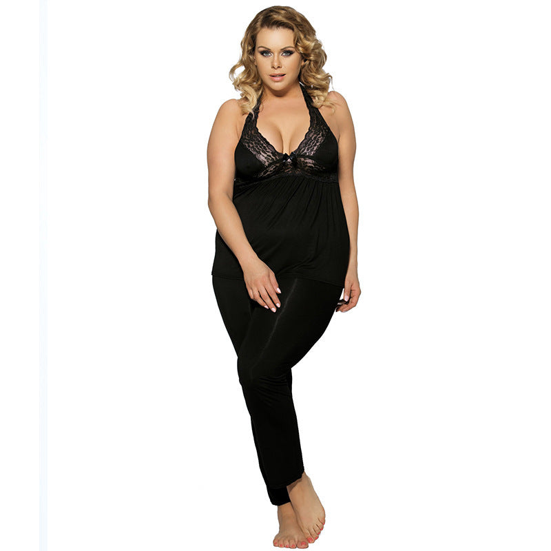 Plus Size Casual Lace Low U-Neck BodySuit-Theone Apparel