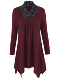 Polka Dot Schal High-Low Pullover