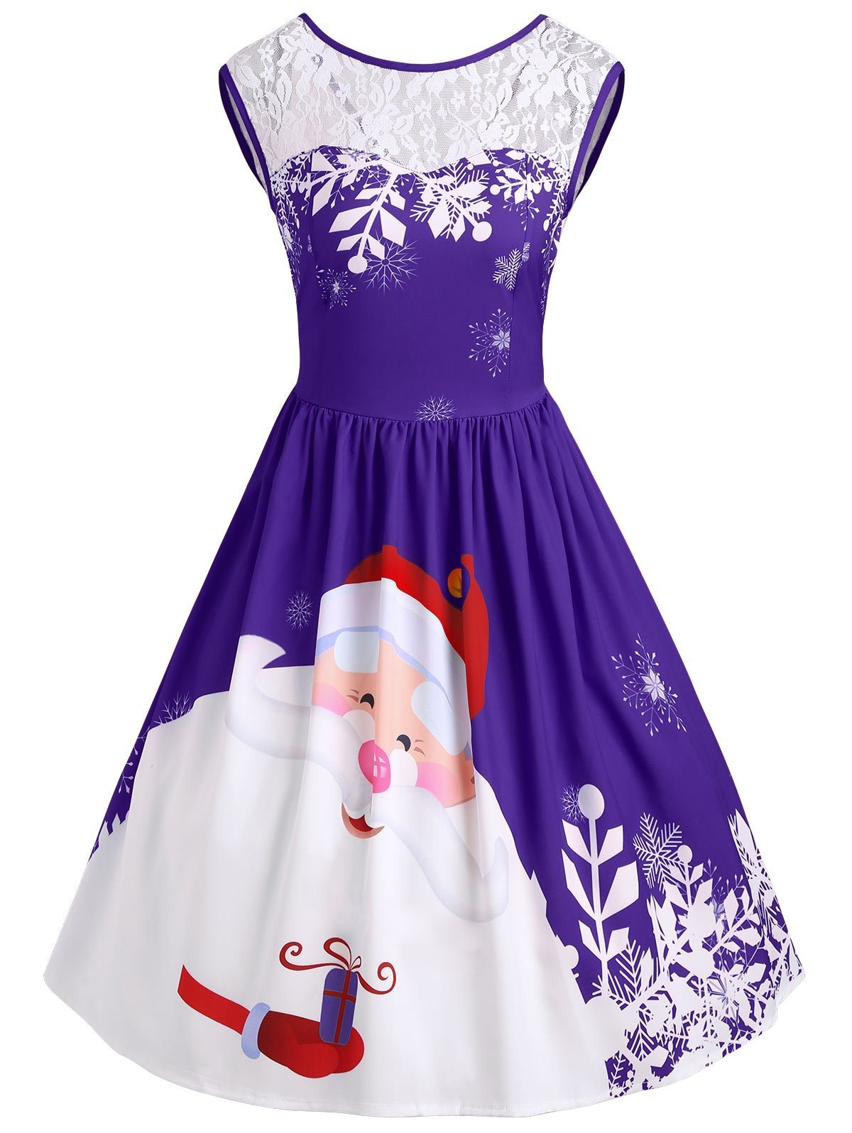 Red Santa Christmas Party Dress
