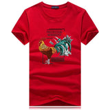 Rooster belast met korte mouwen T -shirt