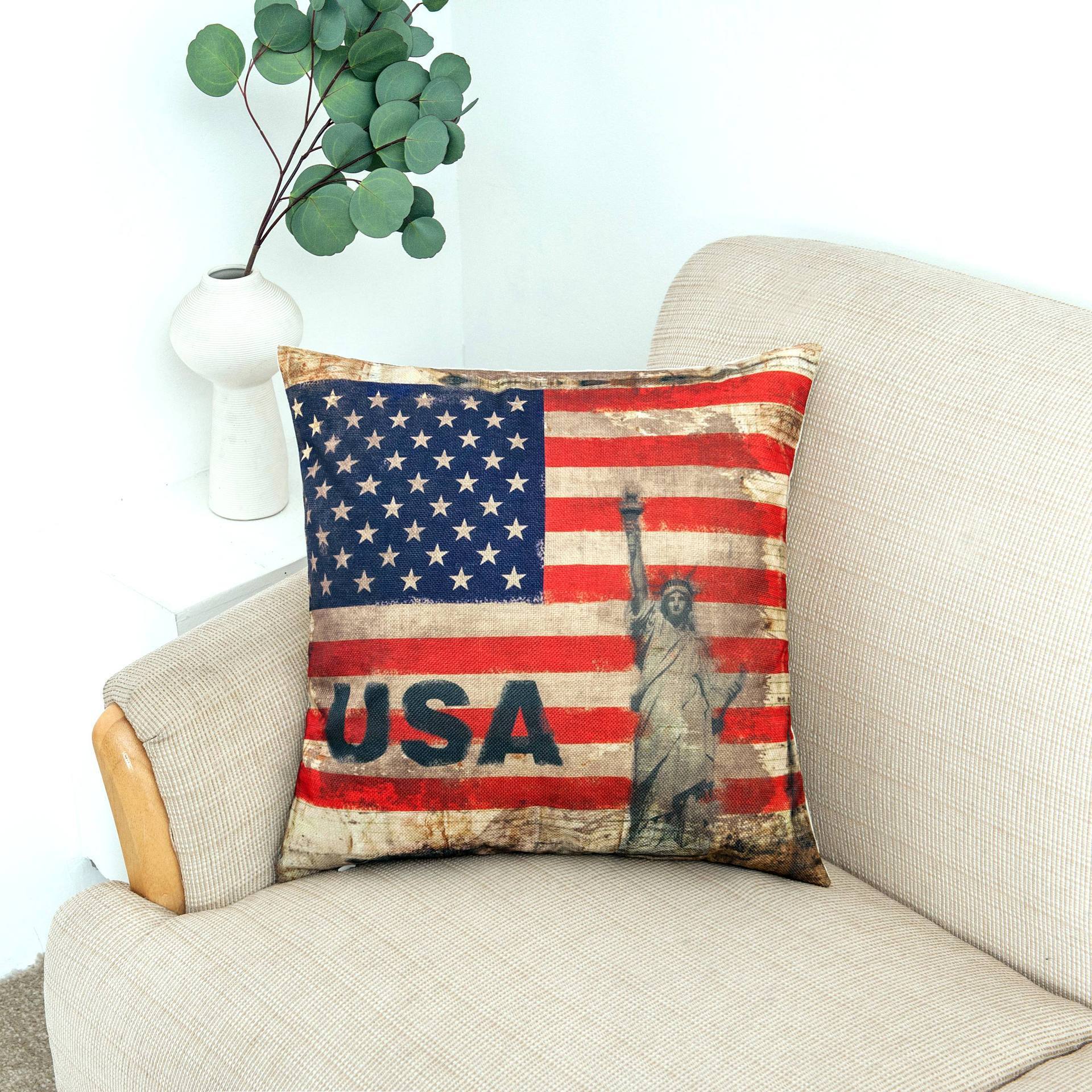 Red White and Blue Patriotic Pillow Covers-601-0024-S7-Theone Apparel
