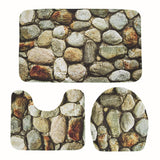 Ensemble de tapis de bain des rochers et en pierre