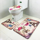 प्यार स्नान चटाई सेट के साथ रोमांटिक पेरिस