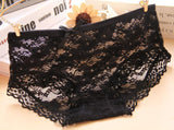 Ruffled Black Lace Hipster Panty