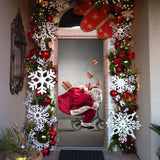 Papá Noel en la puerta de una bicicleta Pegatina
