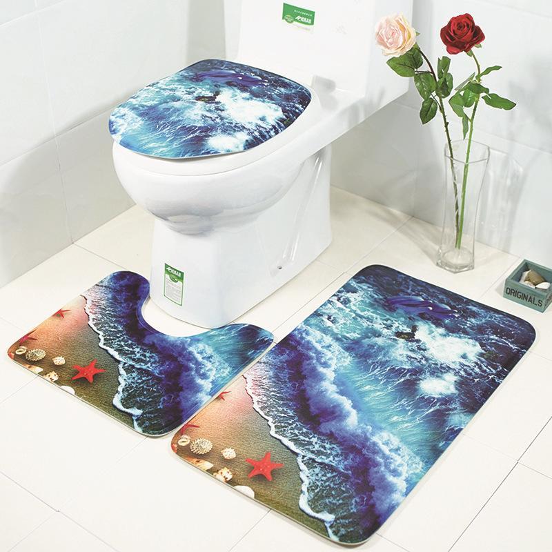 Scenes From Nature Bathroom Rug Set-621-0003-S4-Theone Apparel