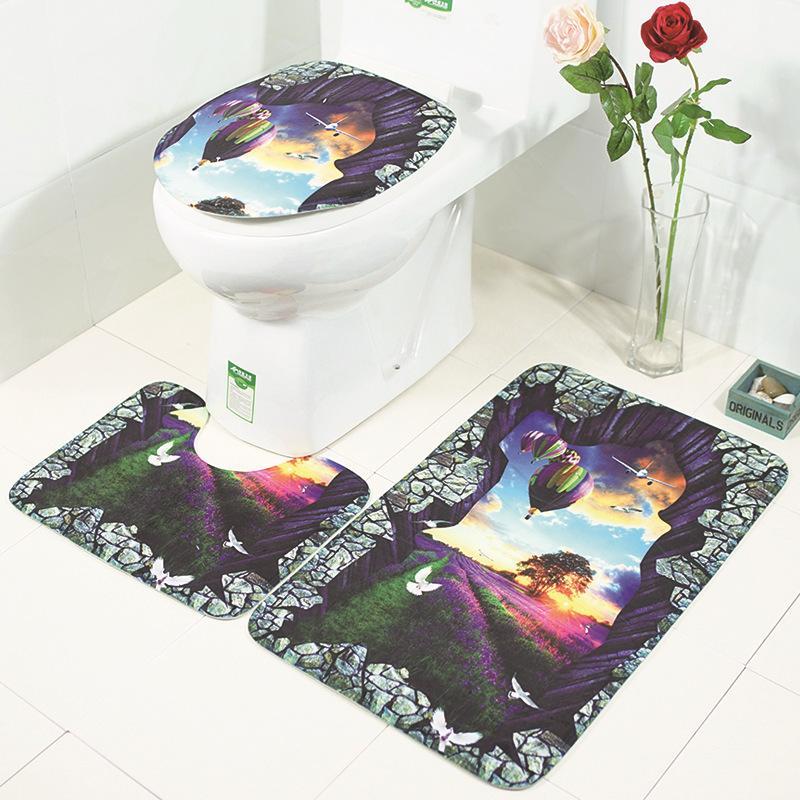 Scenes From Nature Bathroom Rug Set-621-0003-S6-Theone Apparel