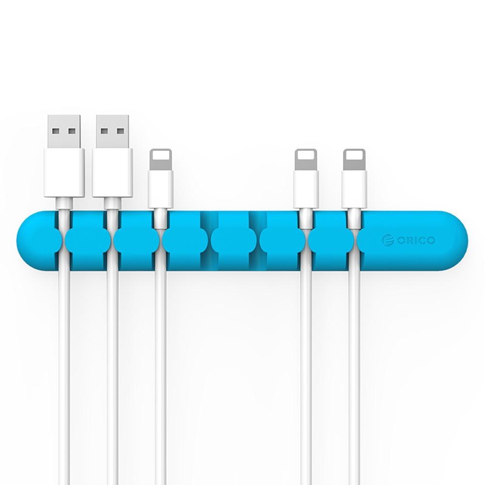 Silicone Desktop Cable Organizer Cord Holder-Blue-Theone Apparel