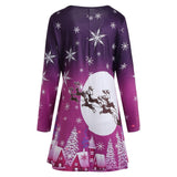 Snowflakes and Reindeer Plus Size Dress