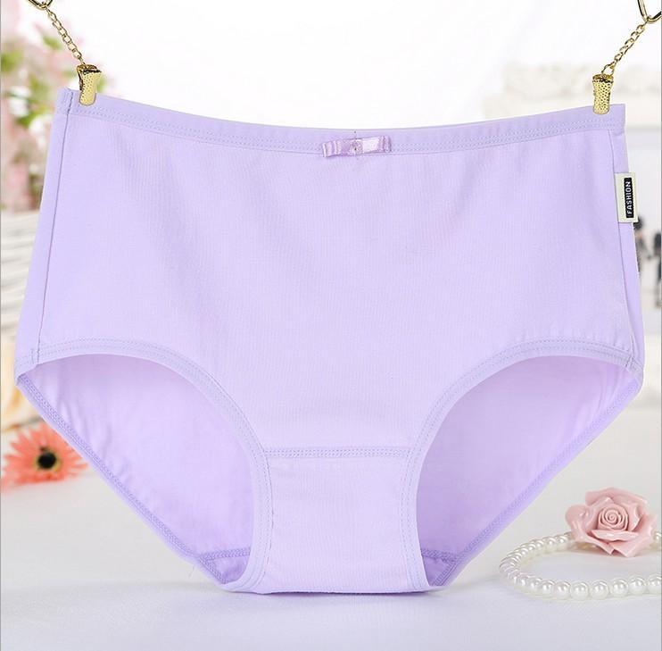 Solid Black High Rise Brief Panty-Light Purple-Theone Apparel