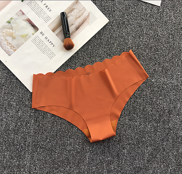 Solid Color Opaque Full Coverage Panties-Orange-Theone Apparel
