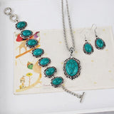 Turquoise Bohemian Faux Jewelry Set