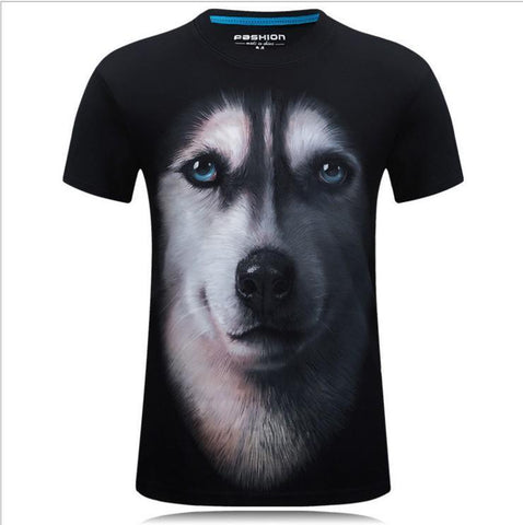 Wolf pup big face short mouw tee
