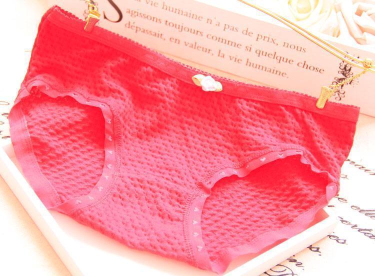 Woven Texture Black Hipster Panty-Red-Theone Apparel