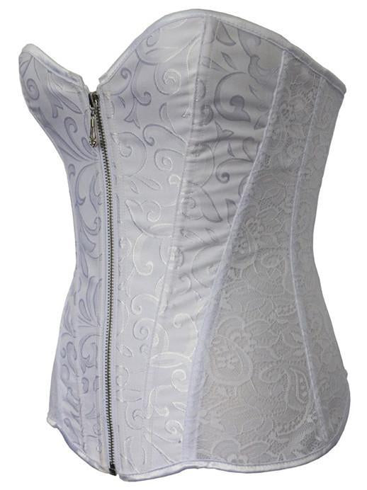 Zippered Lacy Lingerie Corset - Theone Apparel