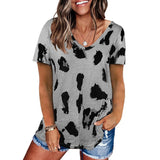 Abstract Pattern Short Sleeved Women's Blouse - THEONE APPAREL