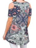 All-Over Print Cutout Tunic - THEONE APPAREL