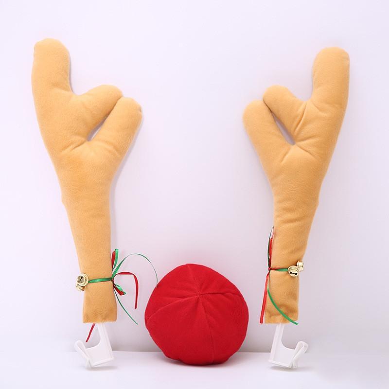 Antlers and Red Nose Car Decorations - THEONE APPAREL