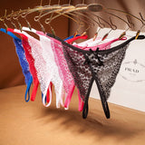 Butterfly Style Open Front Lace Cutout Thongs - THEONE APPAREL