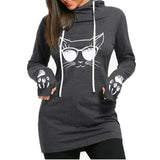 Cat Face & Paws Pullover Hoodie - THEONE APPAREL
