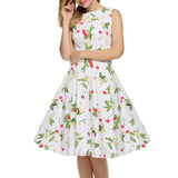 Cherry High Neck Sleeveless Dress - THEONE APPAREL